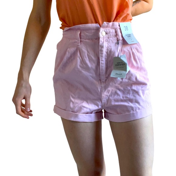 Pastel Pink Paper Bag Shorts By Primark 